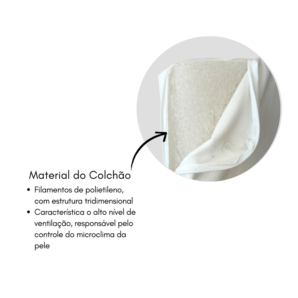 Colchão Respirável Americano Berço Trad. 130 x 70cm - Bicho Papão