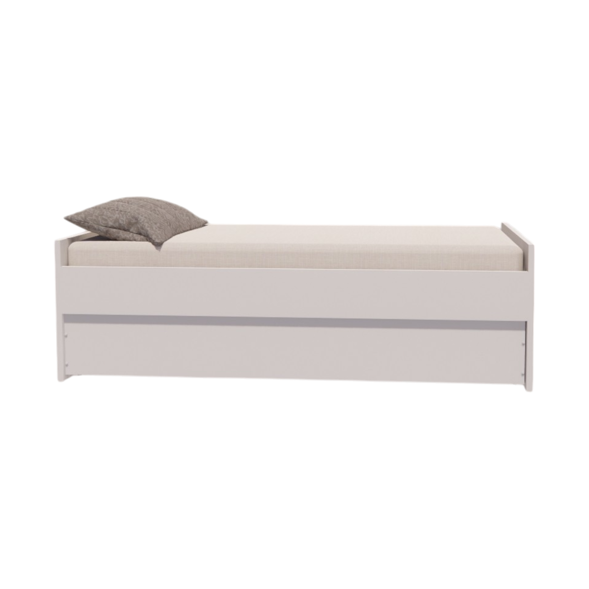 Cama Bicama Solteiro e Casal Versatile 3 em 1 em MDF - Kartoon - Branco