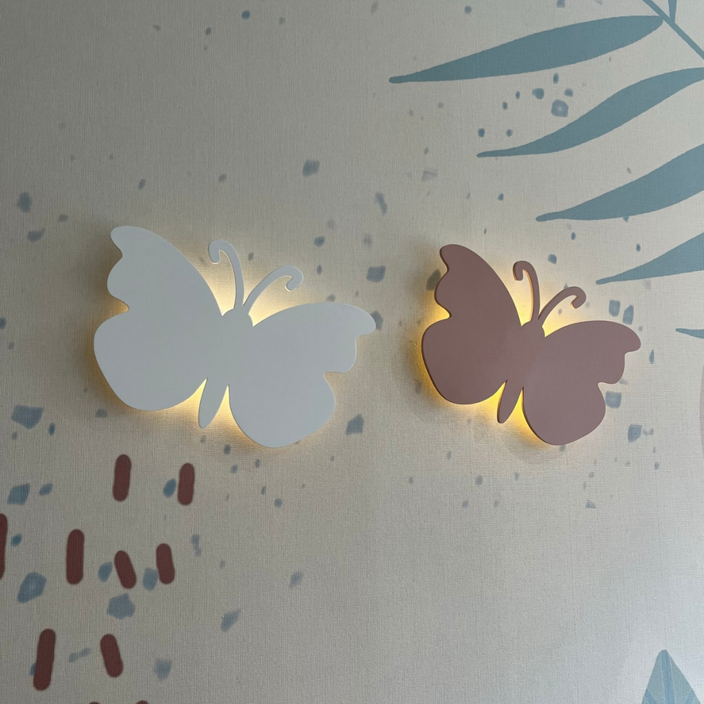 Quadro Decorativo para Parede Borboleta com Led - cor:Branco