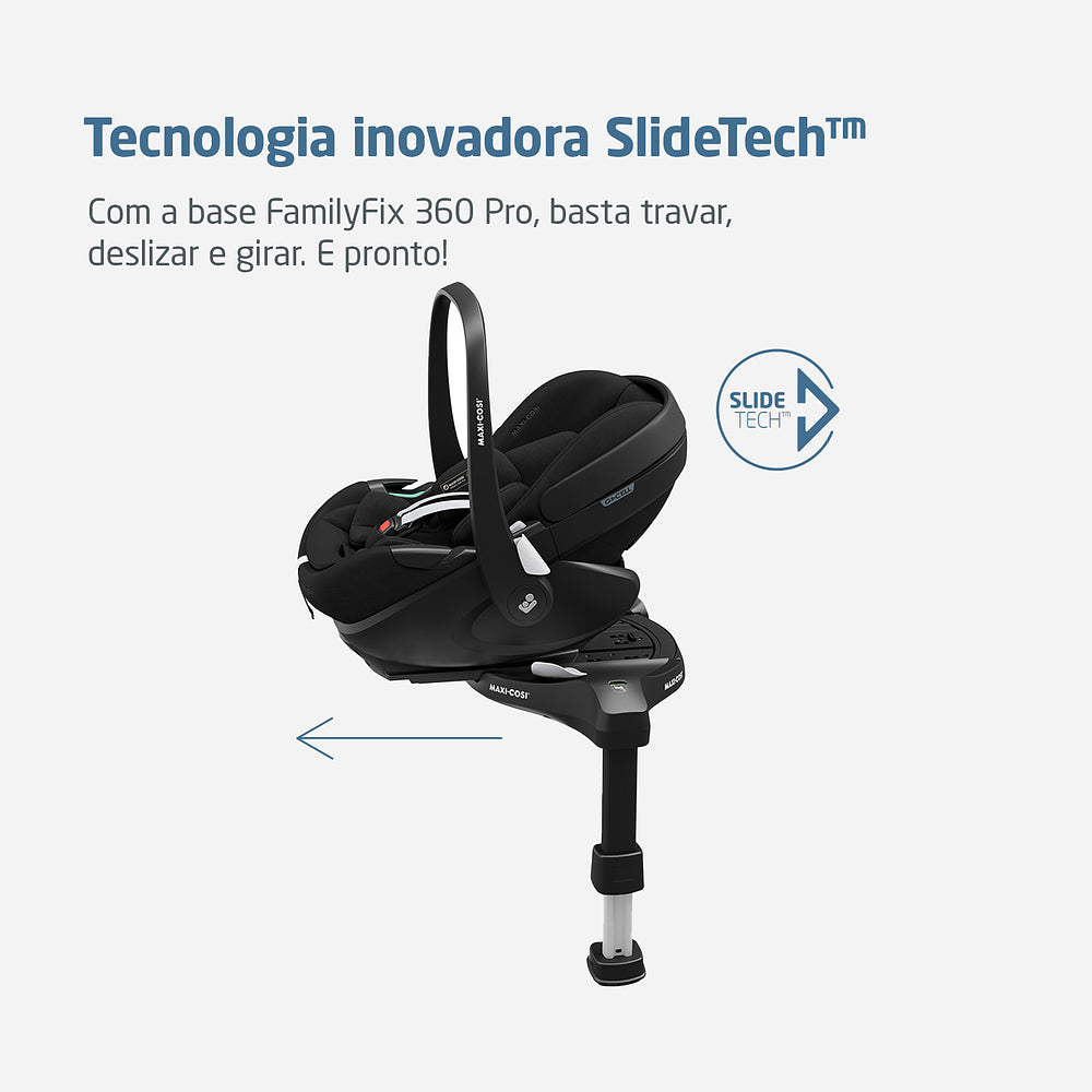 Bebê Conforto Pebble 360 Pro² com Base Family Fix Essential Black - Maxi-Cosi
