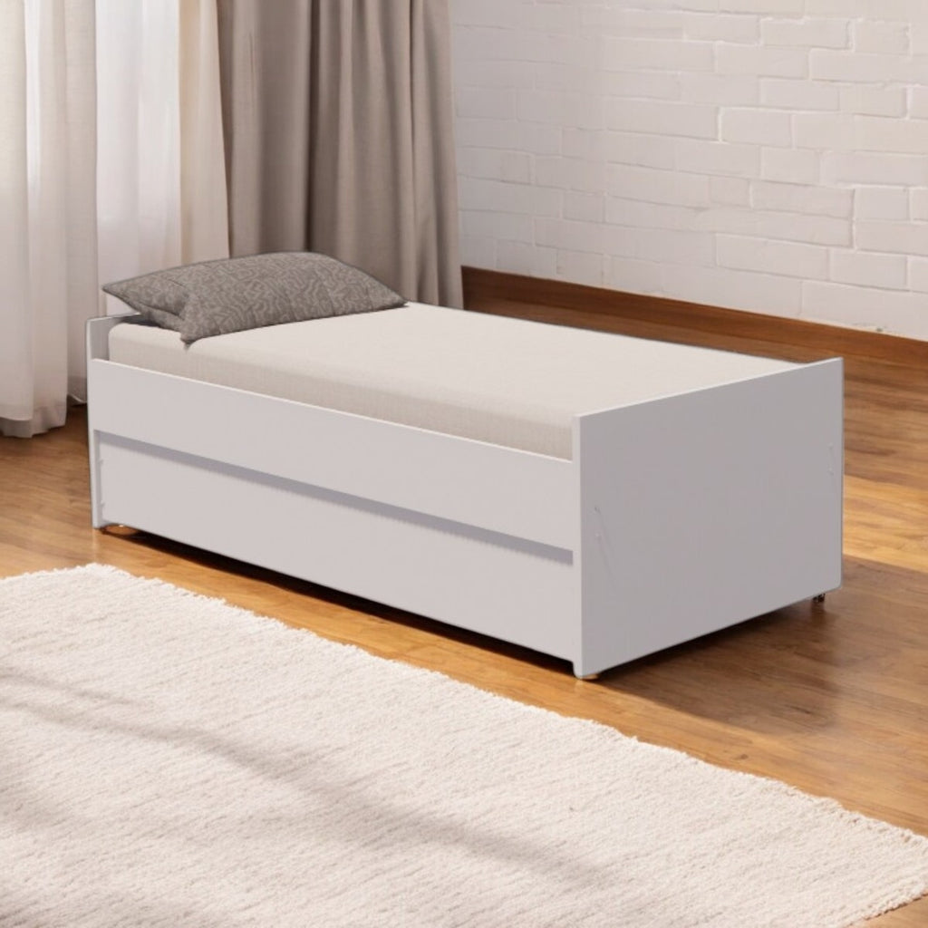 Cama Bicama Solteiro e Casal Versatile 3 em 1 - Kartoon - Branco
