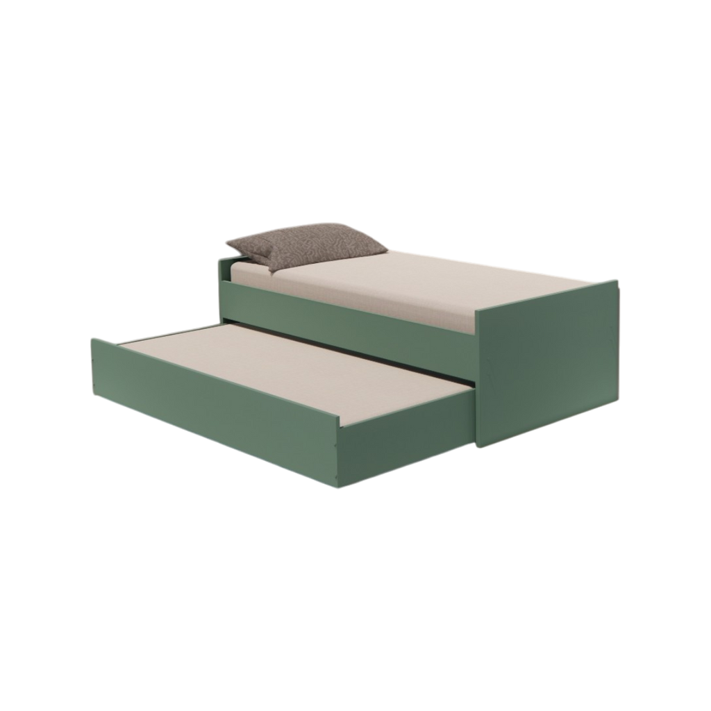 Cama Bicama Solteiro e Casal Versatile 3 em 1 - Kartoon - Verde Natureza