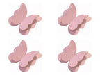 Kit 4 Borboletas para Decoração de Parede Tam P - cor:Rosa