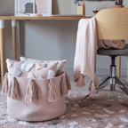 Cesta Franjas (Tassels) Vintage Nude 30x45x45 cm - Lorena Canals **