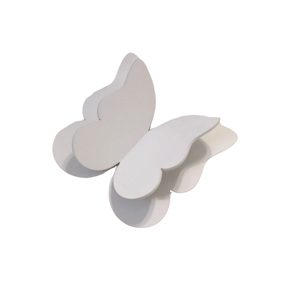 Kit 4 Borboletas para Decoração de Parede Tam P - cor:Branco
