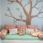 Kit Completo Almofadas Decorativas Jardim Encantado Rosa 9pçs - Arte e Ternura