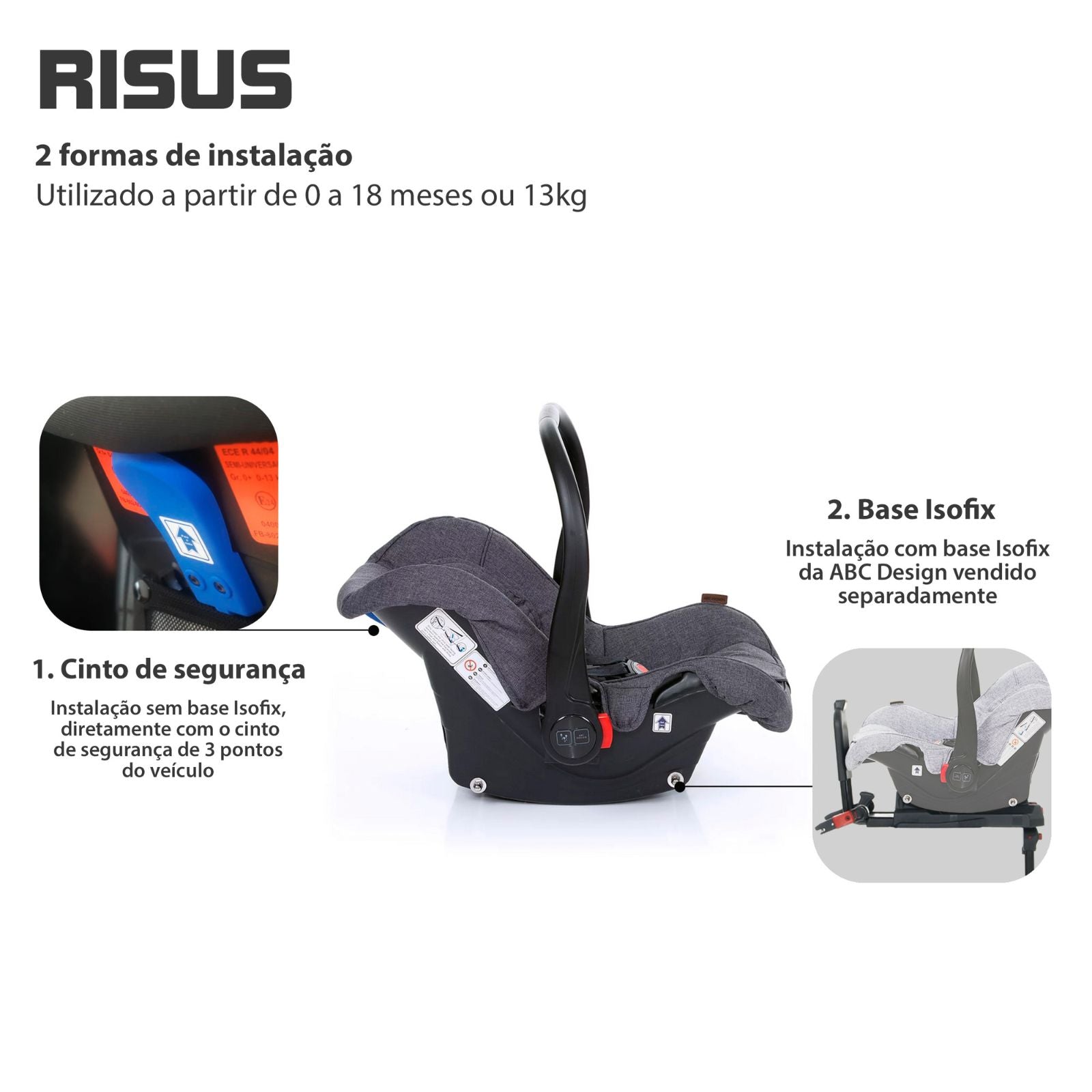 Bebê Conforto Risus Asphalt - ABC Design