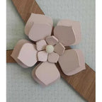 Kit Enfeite 4 Flores para Decoração de Parede - cor:Rosa