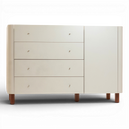Cômoda Sleep COM704 com 4 Gavetas e 1 Porta - Sleeper Cor:Branco