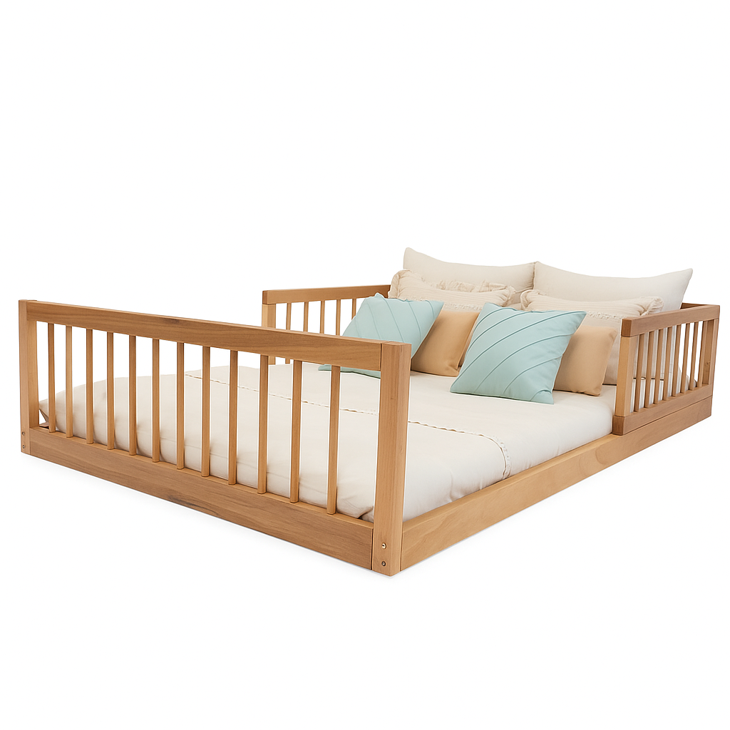 Cama Montessoriana Ninho Casal KIDS341 Madeira Jequitibá - Sleeper