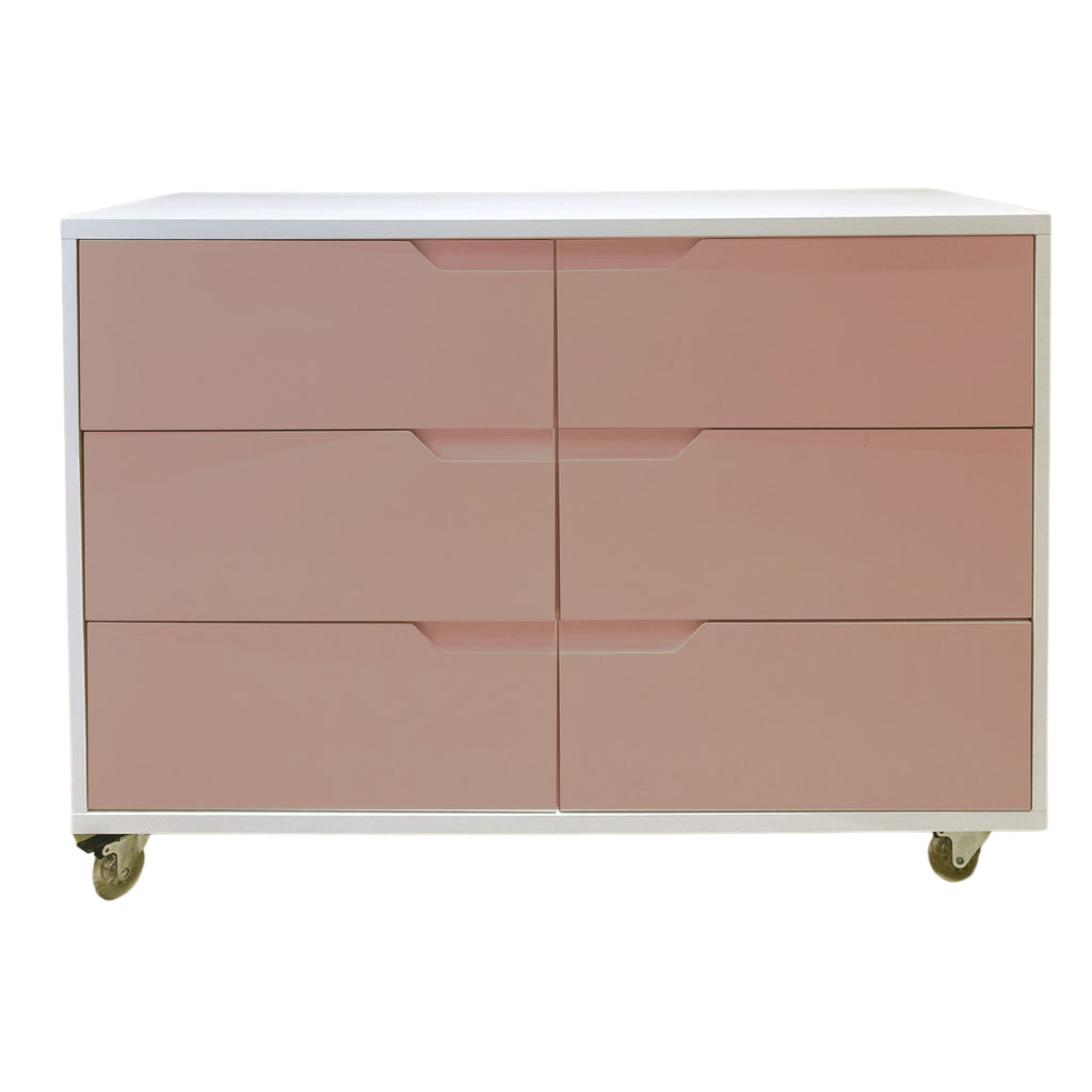 Cômoda Fases FAS-503 6 Gavetas - Kartoon - Cor:Rosa Ballet