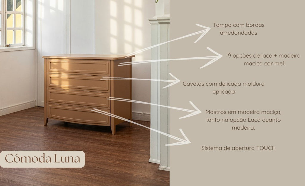 Cômoda Luna Soft Mel - Stillen