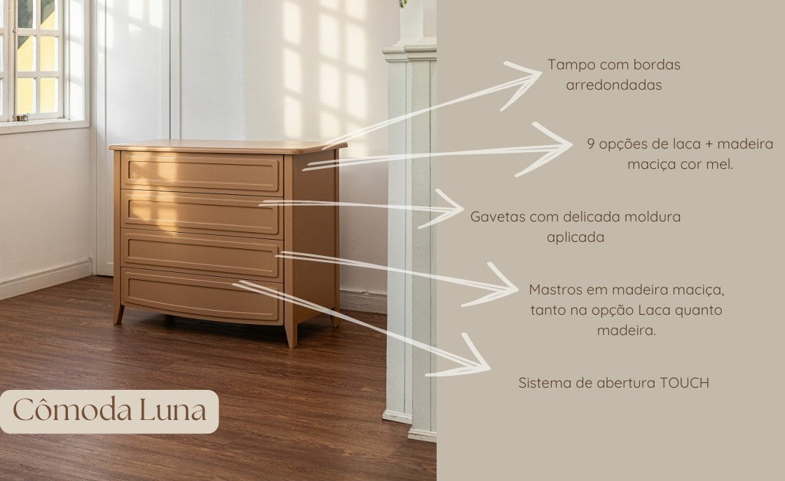 Cômoda Luna Soft Mel - Stillen