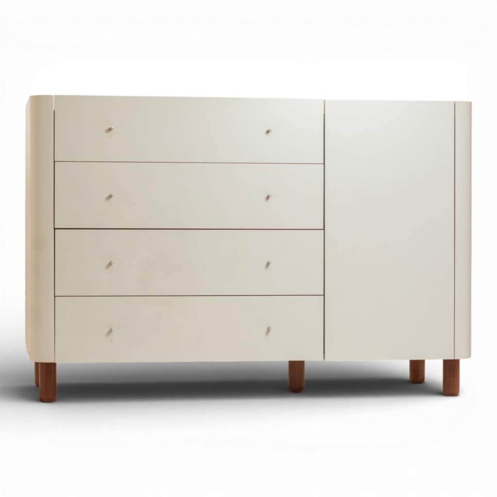 Cômoda Sleep COM704 com 4 Gavetas e 1 Porta - Sleeper Cor:Branco