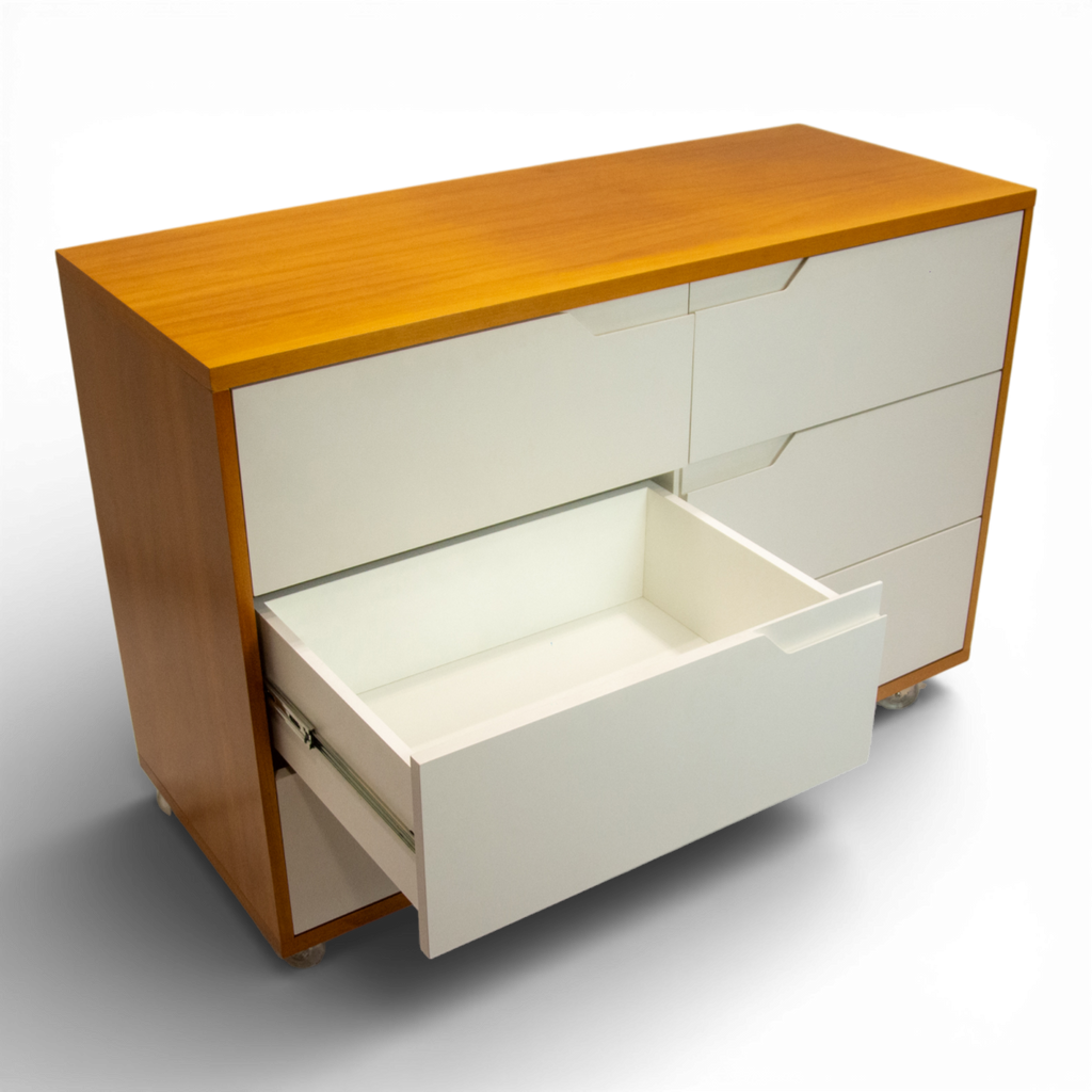 Cômoda Fazenda 6 Gavetas Caixa Freijó FAZ-001 - Kartoon Cor:Frente de Gavetas Branco