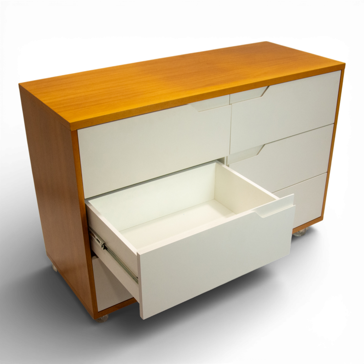 Cômoda Fazenda 6 Gavetas Caixa Freijó FAZ-001 - Kartoon Cor:Frente de Gavetas Branco
