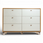 Cômoda Fazenda 6 Gavetas Caixa Freijó FAZ-001 - Kartoon Cor:Frente de Gavetas Branco