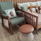 Almofada Decorativa Moldura com Folhas e Leão 3D - 40x40 cm