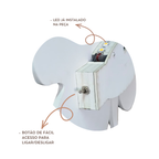 Quadro Decorativo para Parede Borboleta com Led - cor:Branco