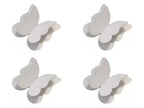 Kit 4 Borboletas para Decoração de Parede Tam G - cor:Branco