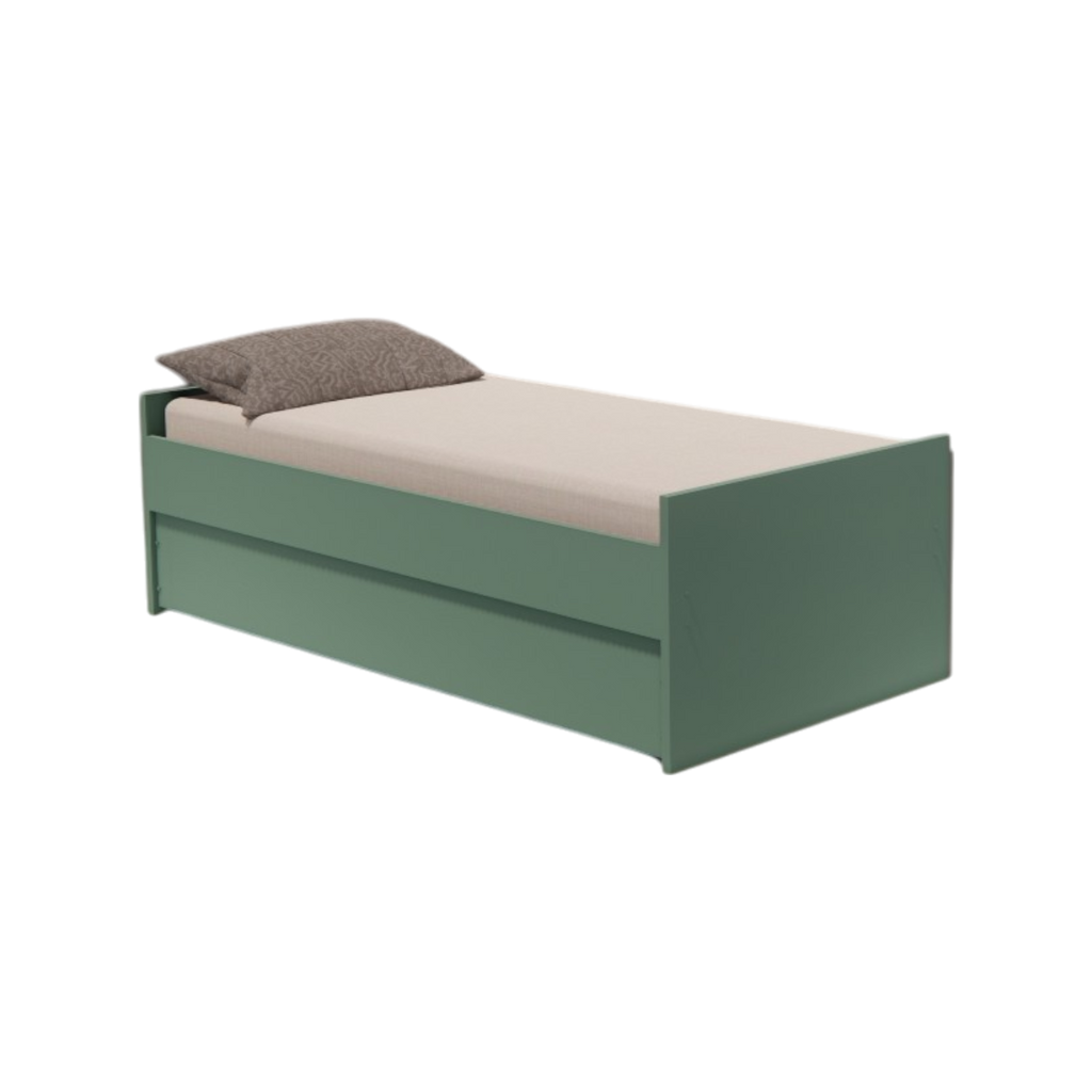 Cama Bicama Solteiro e Casal Versatile 3 em 1 - Kartoon - Verde Natureza