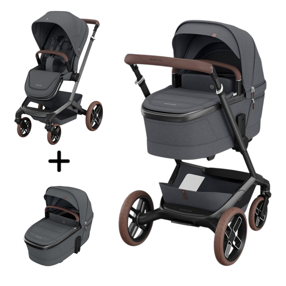 Carrinho de Bebê + Moisés Fame Max Twilic Graphite - Maxi-Cosi