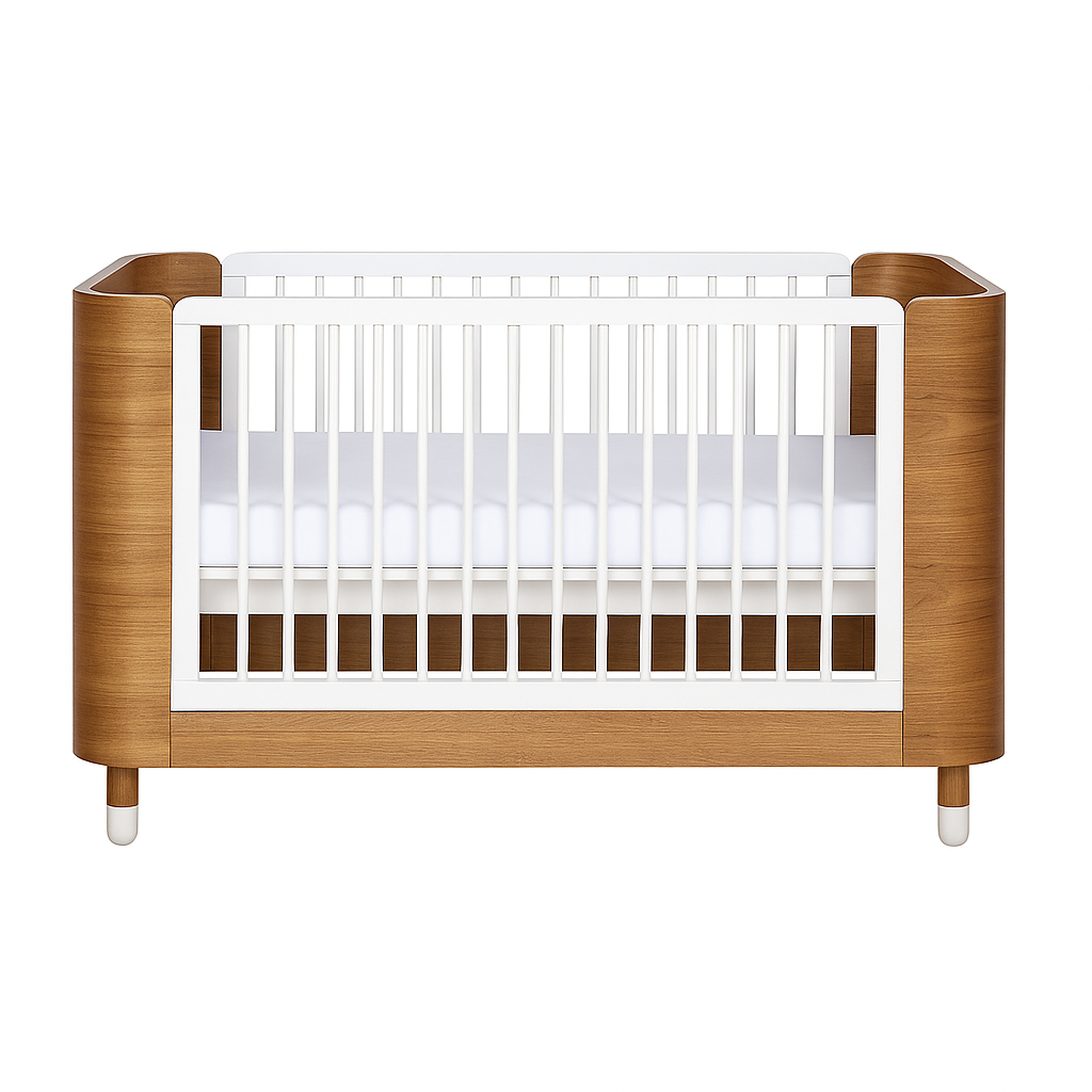 Berço Pé de Meia Madeira com Grade Branca - Sleeper