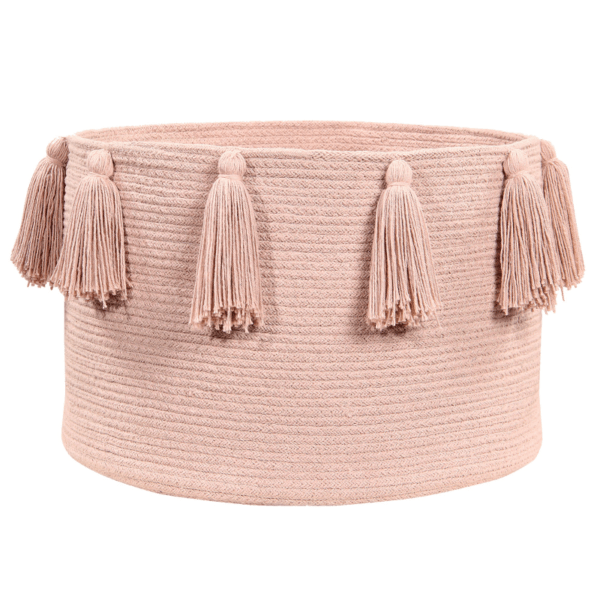 Cesta Franjas (Tassels) Vintage Nude 30x45x45 cm - Lorena Canals **