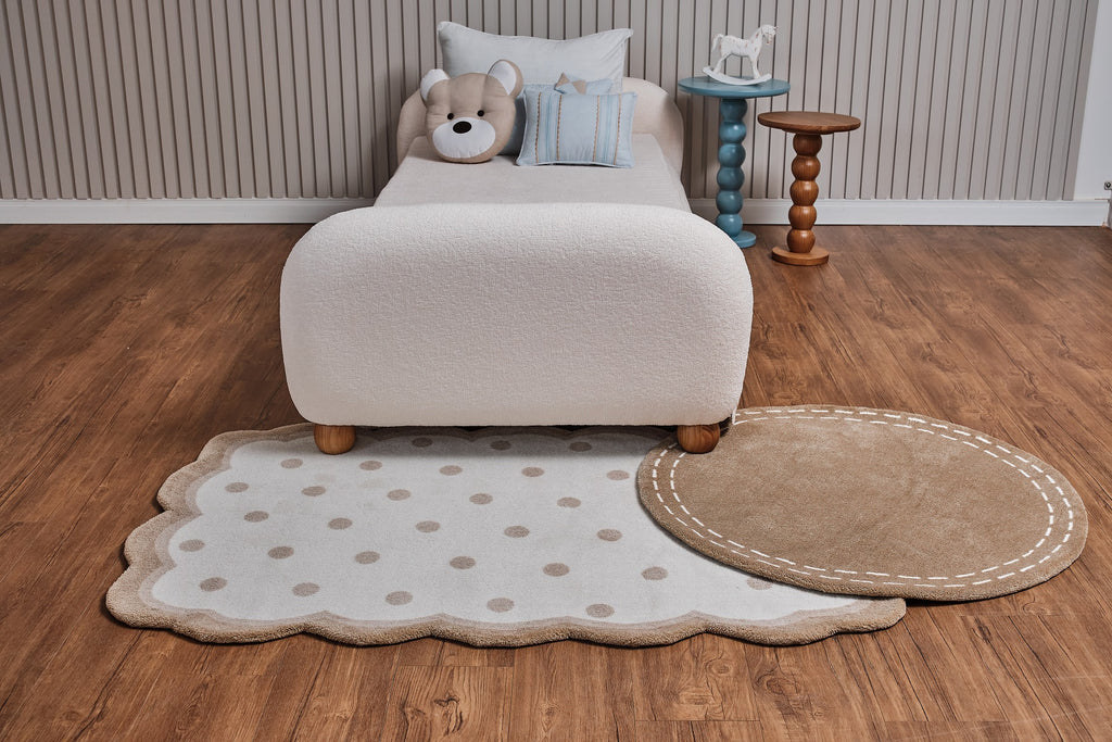 Cama Moon Infantil Estofada Bouclê com Colchão - Stillen