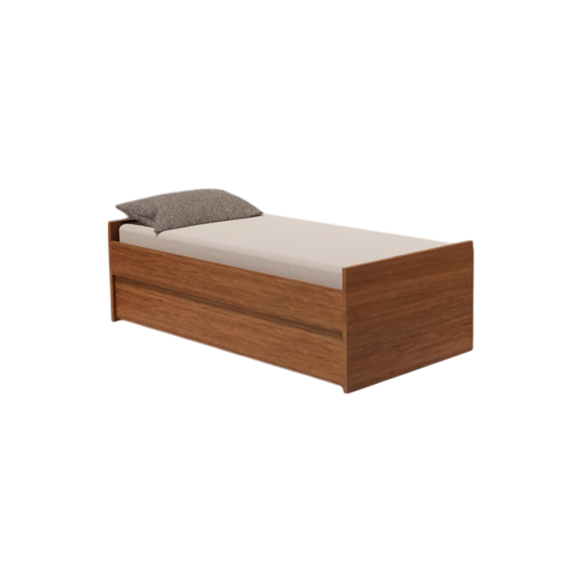 Cama Bicama Solteiro e Casal Versatile 3 em 1 em MDF - Kartoon - Freijó
