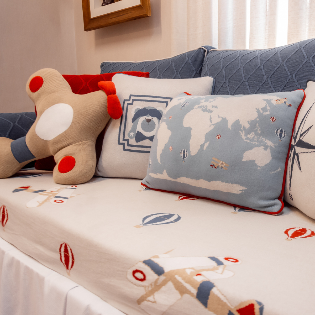 Kit Completo Almofadas Decorativas Balões 13pçs - Arte e Ternura