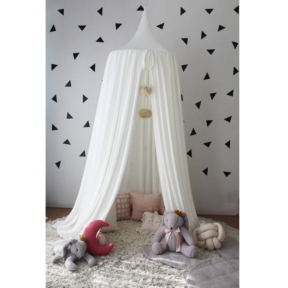 Cabana de Teto em Malha com Pompom