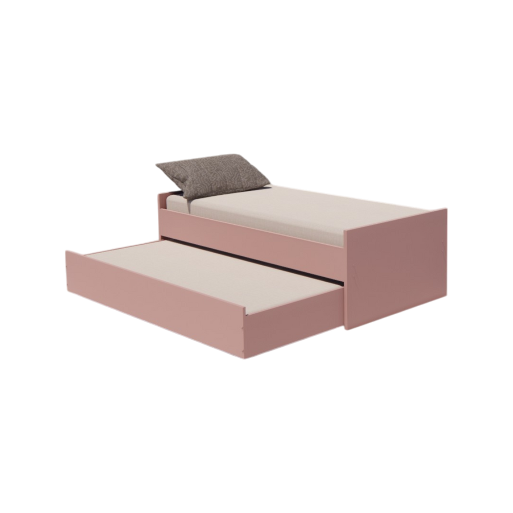 Cama Bicama Solteiro e Casal Versatile 3 em 1 - Kartoon - Rosa Ballet