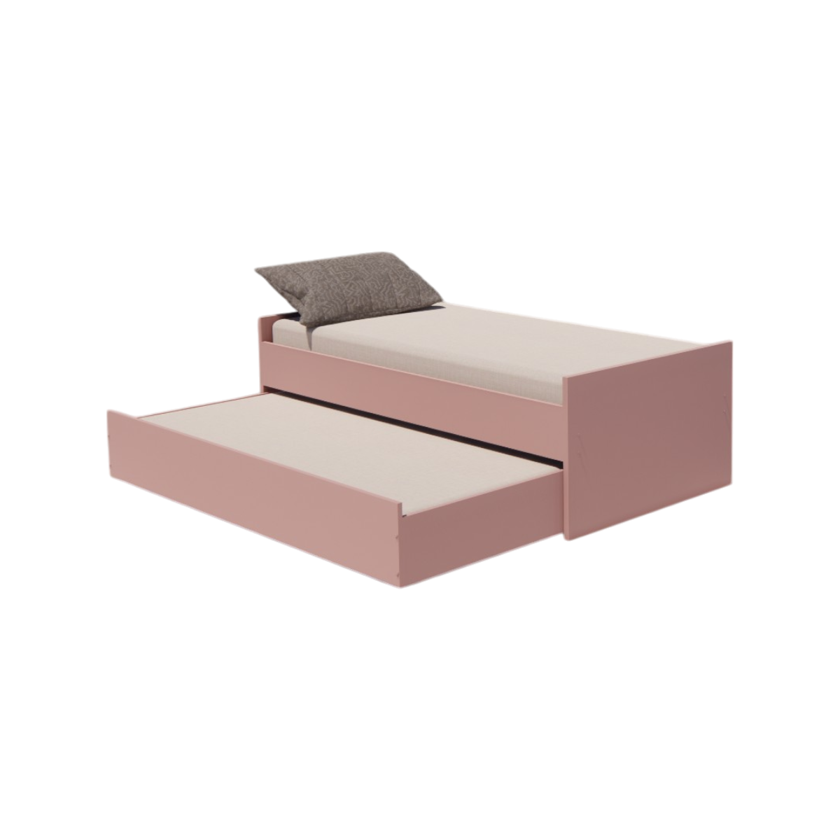 Cama Bicama Solteiro e Casal Versatile 3 em 1 - Kartoon - Rosa Ballet