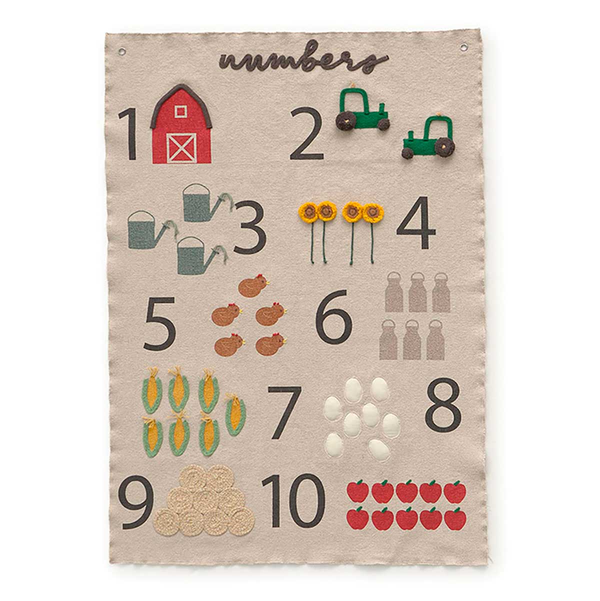 Enfeite de Parede Farm Numbers 70 x 100 cm - Lorena Canals