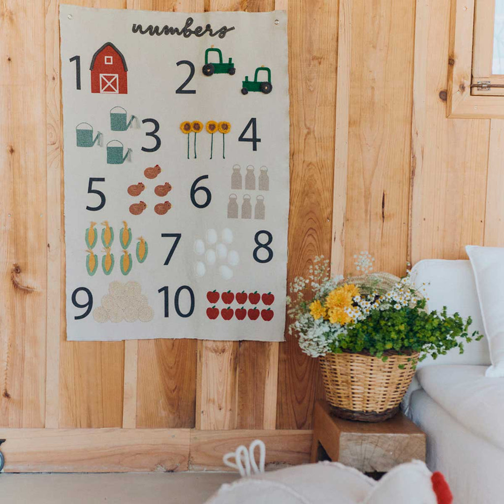 Enfeite de Parede Farm Numbers 70 x 100 cm - Lorena Canals