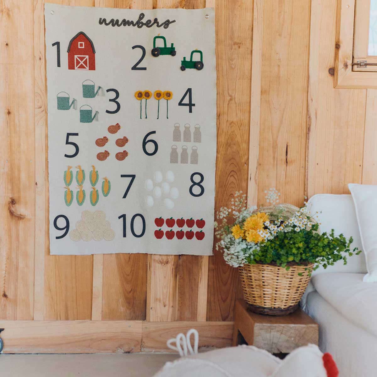 Enfeite de Parede Farm Numbers 70 x 100 cm - Lorena Canals