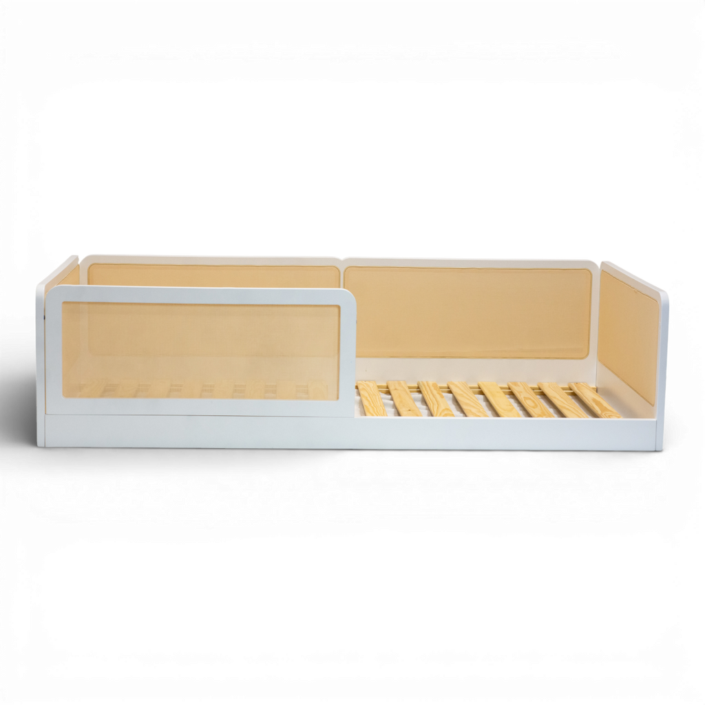 Cama Infantil de Solteiro Flow Branco - Kartoon
