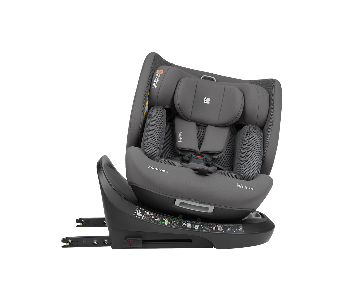 Cadeira de Carro Isofix I-Hike 360 (40 a 150cm) - Kikka Boo Dark Grey