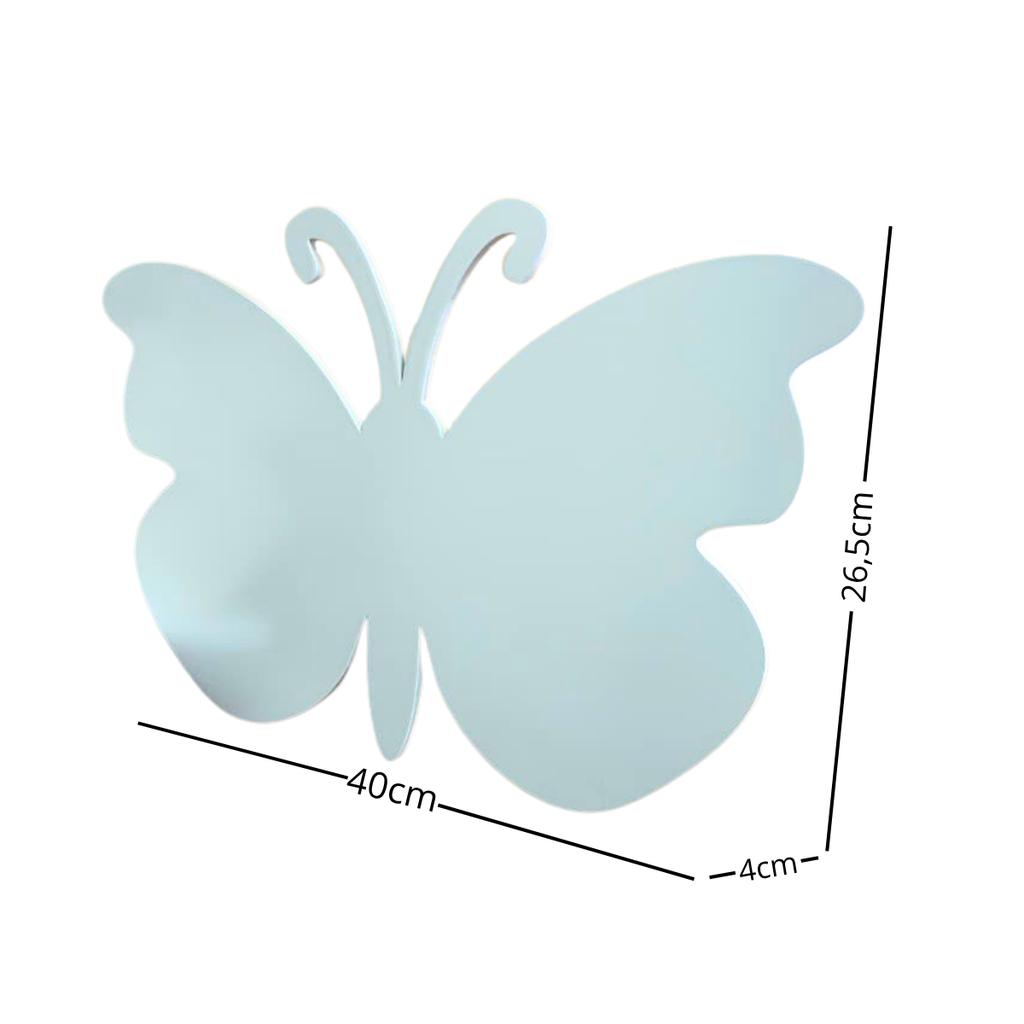 Quadro Decorativo para Parede Borboleta com Led - cor:Branco