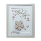 Quadro Decorativo com LED Flor Bege