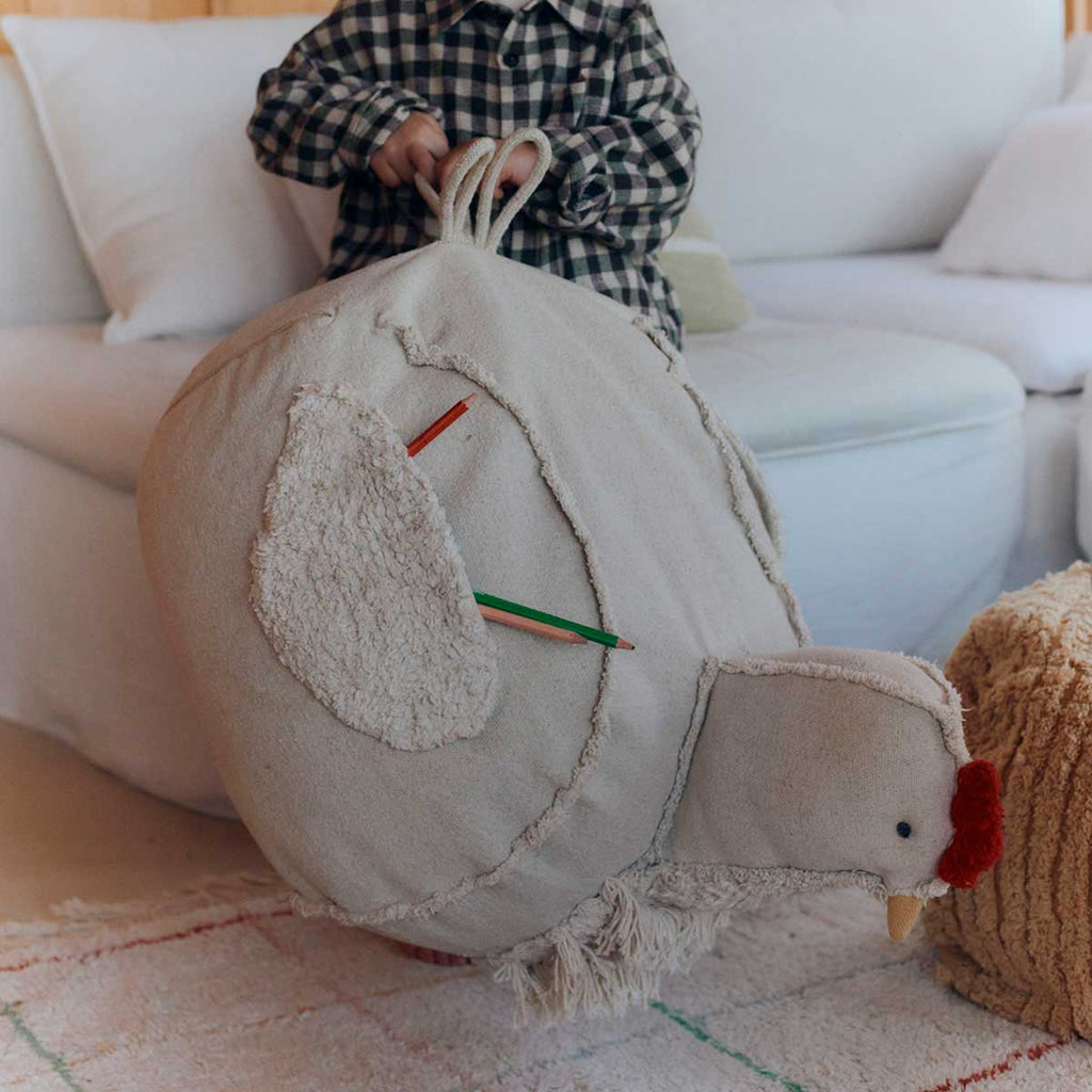 Puff Chicken Farm 60 x 40 x 44 cm - Lorena Canals